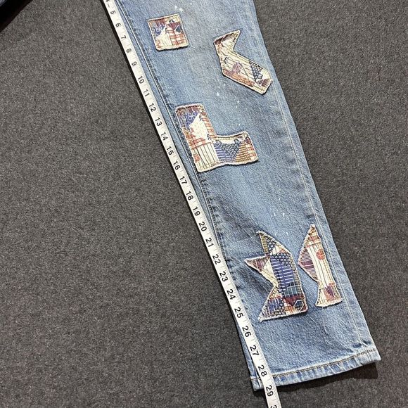 Anthropologie Pilcro &‎ The Letterpress Patchwork Jeans Denim Size 27 Z2 - Picture 5 of 6